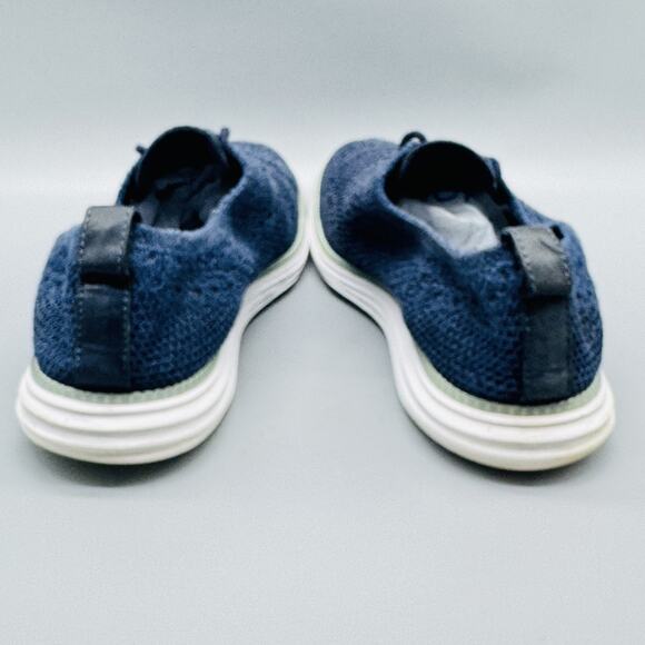 Cole Hann Shoes Mens 10 Navy Blue Knit Lightweight Lace Up Original Grand main image 5